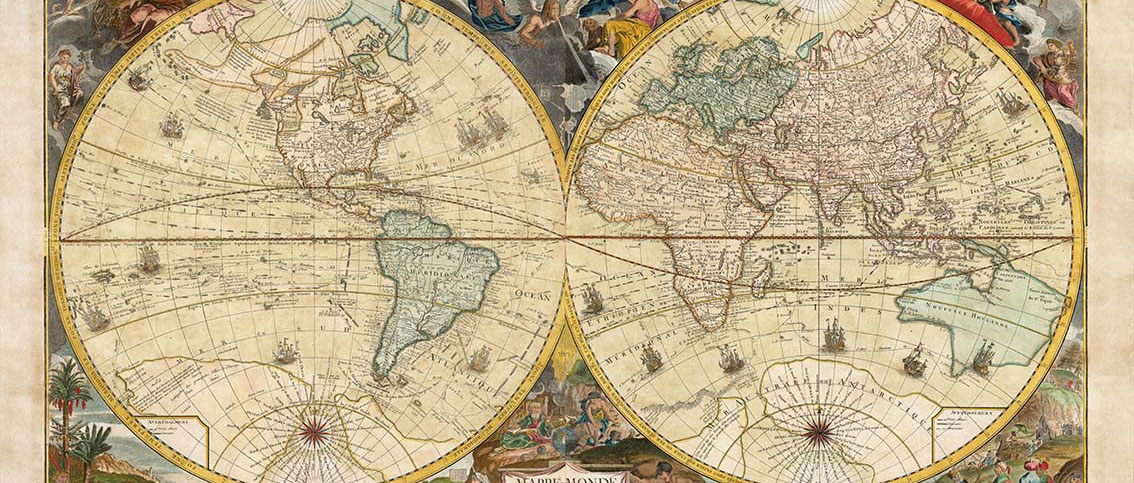 34期~探索“未知南方大陆”的故事（下）——记法国制图师德斯诺斯及其世界地图